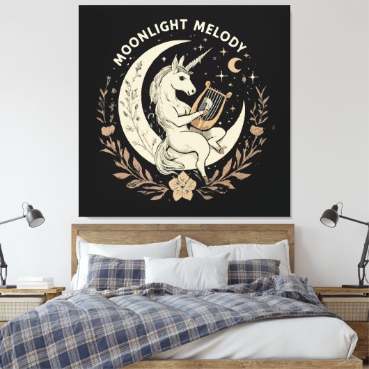 Moonlit Melody Canvas Afdruk (Insitu (Slaapkamer))