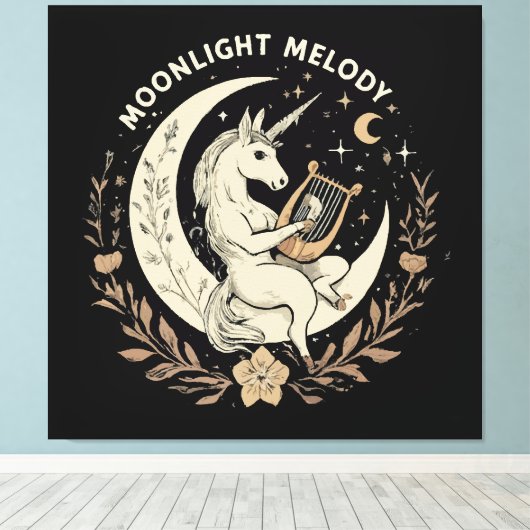 Moonlit Melody Canvas Afdruk (Insitu (Houten vloer))