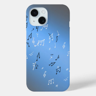 Moonlit Melody: Elegant Musical Notes iPhone-hoesj iPhone 15 Case
