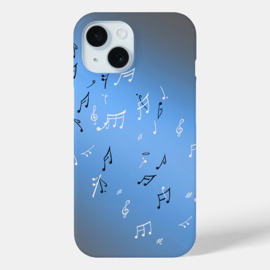 Moonlit Melody: Elegant Musical Notes iPhone-hoesj Case-Mate iPhone Case (Achterkant)