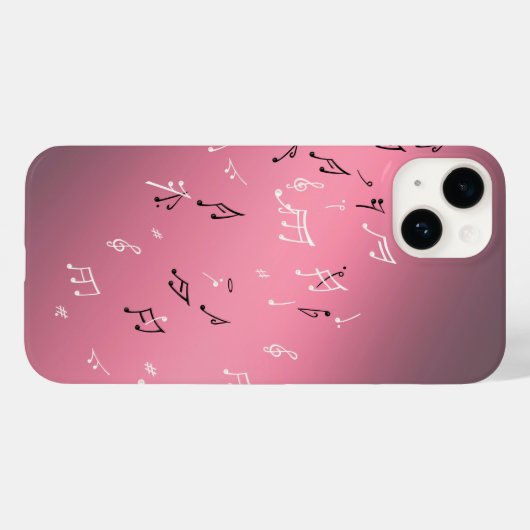 Moonlit Melody: Elegant Musical Notes iPhone-hoesj Case-Mate iPhone Case (Achterkant (horizontaal))