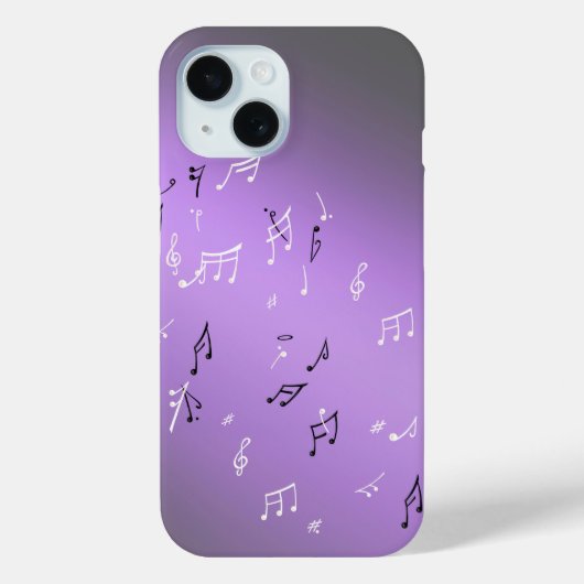 Moonlit Melody: Elegant Musical Notes iPhone-hoesj Case-Mate iPhone Case (Achterkant)