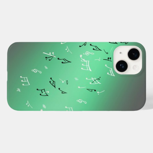Moonlit Melody: Elegant Musical Notes iPhone-hoesj Case-Mate iPhone Case (Achterkant (horizontaal))