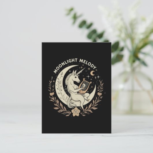 Moonlit Melody Feestdagenkaart (Staand voorkant)