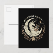 Moonlit Melody Feestdagenkaart (Voorkant / Achterkant)