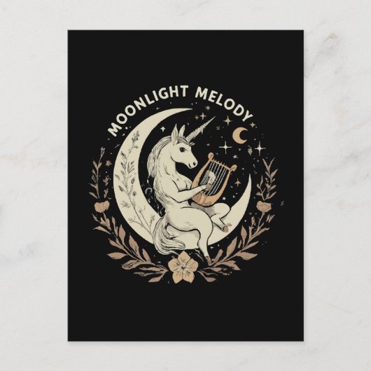 Moonlit Melody Feestdagenkaart (Voorkant)