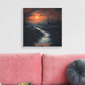 Moonlit Menace: Het spookachtige Zwarte Woud in de Canvas Afdruk (Insitu (Woonkamer))