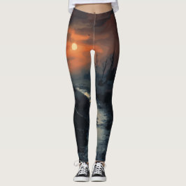 Moonlit Menace: Het spookachtige Zwarte Woud in de Leggings