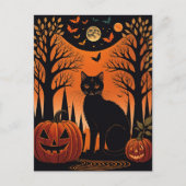Moonlit Meow Briefkaart (Voorkant)