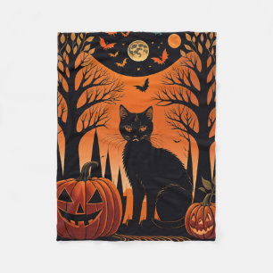 Moonlit Meow Fleece Deken