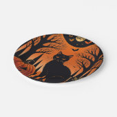 Moonlit Meow Papieren Bordje (Gekanteld)