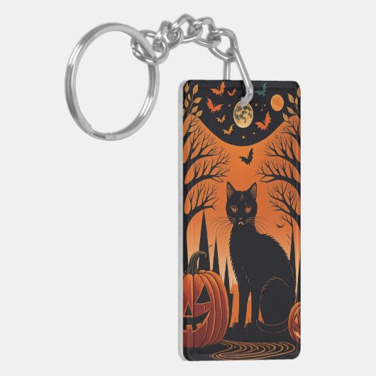Moonlit Meow Sleutelhanger (Voorkant Links)