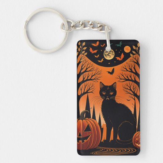 Moonlit Meow Sleutelhanger (Voorkant)