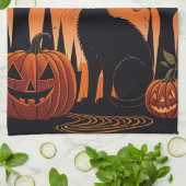 Moonlit Meow Theedoek (Gevouwen)