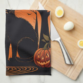 Moonlit Meow Theedoek (Quarter Fold)