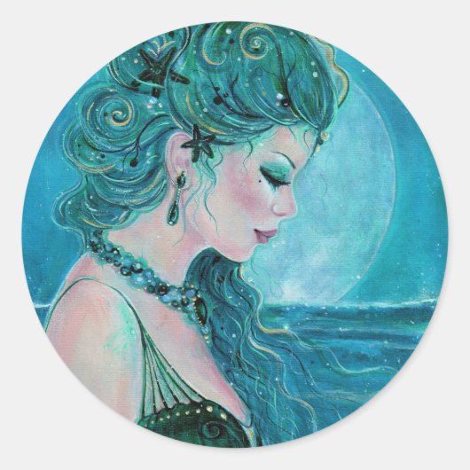 Moonlit Mermaid stickers door Renee Lavoie (Voorkant)