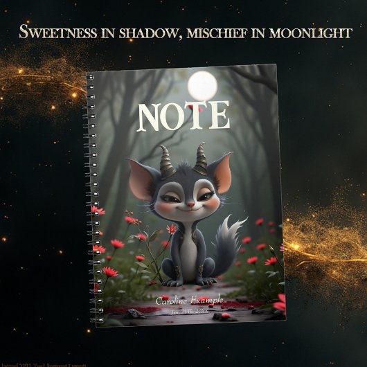 Moonlit Mischief Forest Spirit of Crimson Bloom.  Notitieboek