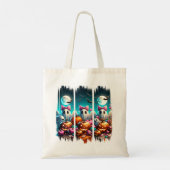 Moonlit Mischief - Ghosts in Pink Bows Tote Bag (Achterkant)