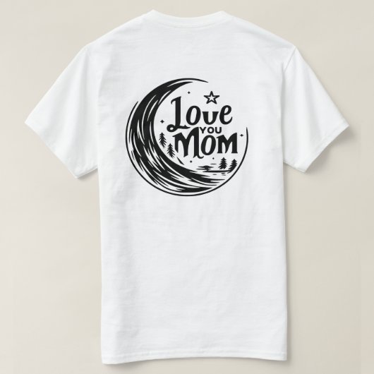 Moonlit Mom Love T-shirt (Design achterkant)