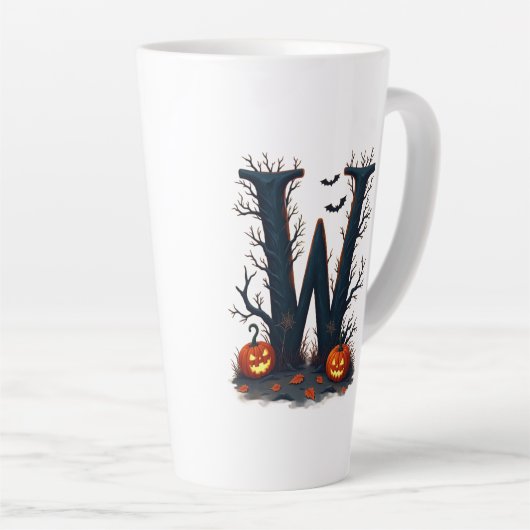 Moonlit Monogram  W Latte Mok (Rechterhoek)