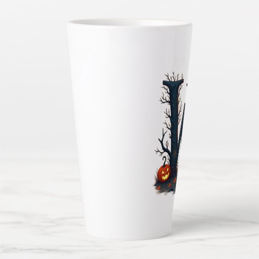 Moonlit Monogram  W Latte Mok (Voorkant)