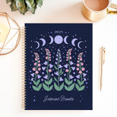 Moonlit Moon Phase Garden 2025 Aangepaste naam Planner