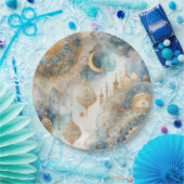 Moonlit Moskee Sereniteit voor Eid Papieren Bordje (Feest)