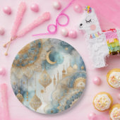 Moonlit Moskee Sereniteit voor Eid Papieren Bordje (Feest)