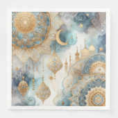 Moonlit Moskee Sereniteit voor Ramadan Servet (Voorkant)