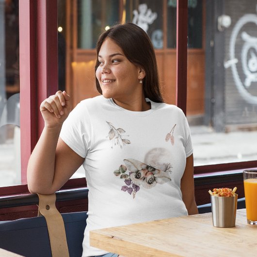 Moonlit Moth Graphic Grote Maat T-shirt