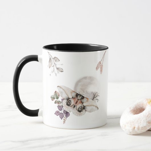 Moonlit Moth Graphic Mok (Met donut)