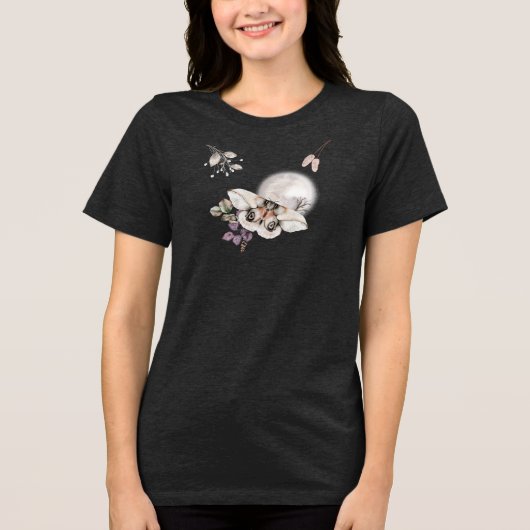Moonlit Moth Graphic Tri-Blend Shirt (Voorkant)