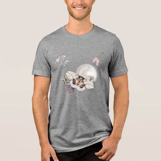 Moonlit Moth Graphic Tri-Blend Shirt (Voorkant)