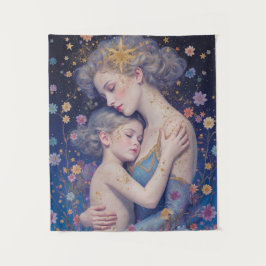 Moonlit Mother’s Embrace Tapestry Wandkleed