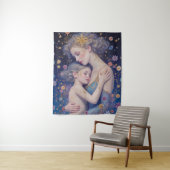 Moonlit Mother’s Embrace Tapestry Wandkleed (In situ)