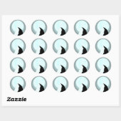Moonlit Mountain Ronde Sticker (Vel)
