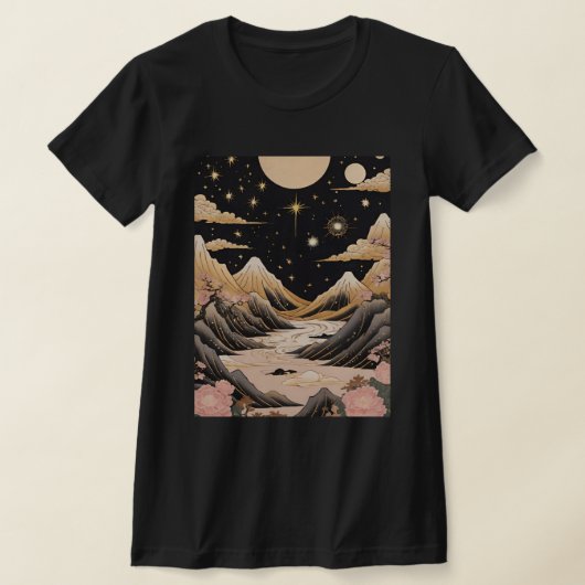 Moonlit Mountain Serenity T-shirt (Laagn)