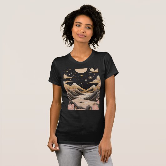 Moonlit Mountain Serenity T-shirt (Voorkant volledig)