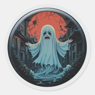 Moonlit Mourning - De droevige geest van de Alley Ronde Sticker