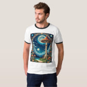 Moonlit Mushroom Forest Fantasy T-shirt (Voorkant volledig)