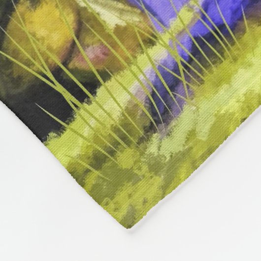 Moonlit Night Gnome Sitting under Toadstool Fleece Deken (Hoek)