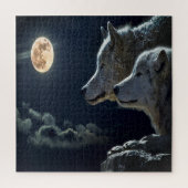Moonlit Night Wolf Couple Legpuzzel (Verticaal)