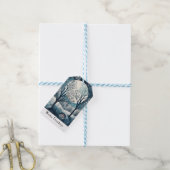 Moonlit Nordic Forest, aanpasbaar Cadeaulabel (Met Touw)