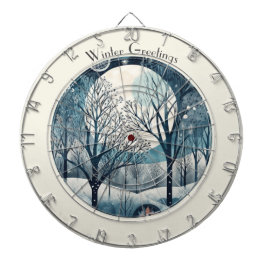 Moonlit Nordic Forest, aanpasbaar Dartbord
