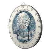 Moonlit Nordic Forest, aanpasbaar Dartbord (Voorkant Rechts)