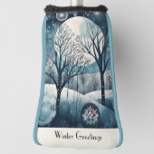 Moonlit Nordic Forest, aanpasbaar Golfheadcover (Draai 90)