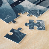 Moonlit Nordic Forest, aanpasbaar Legpuzzel (Zijkant)