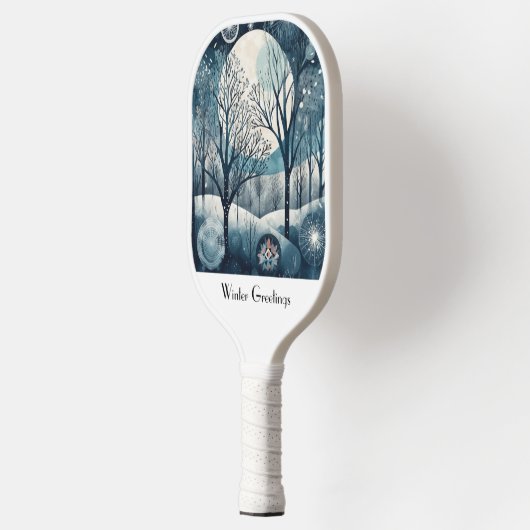 Moonlit Nordic Forest, aanpasbaar Pickleball Paddle (Links)
