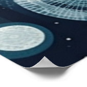 Moonlit Nordic Forest, aanpasbaar Poster (Hoek)