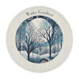 Moonlit Nordic Forest, aanpasbaar Snijplank